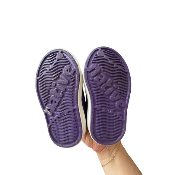 NIB Native Girls Purple Jefferson Slip On Shoes Size 4 - Picture 6 of 7